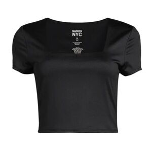 Madden NYC Juniors' Cropped Square Neck Top, Size XXXL NWT plus